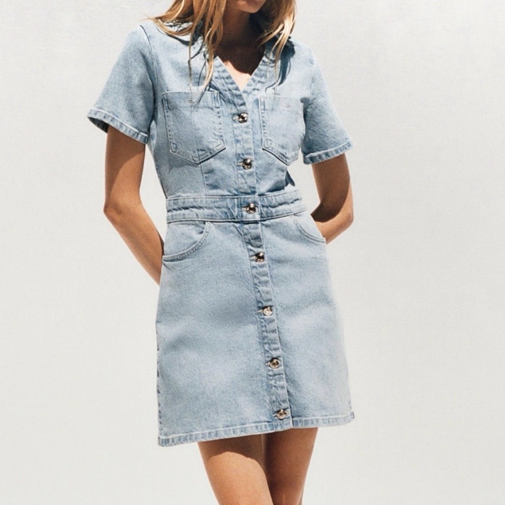 NWT Zara Denim Dress - Picture 2 of 5